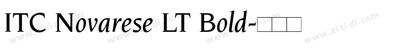 ITC Novarese LT Bold字体转换